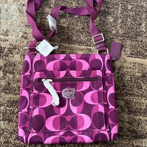 Coach Fuchsia and Plum Shoulder Bag